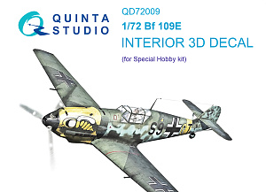 3D Декаль интерьера кабины Bf 109E (Special Hobby)