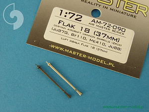 Aircraft detailing sets (brass) 1/72 German aircraft cannon 3,7cm Flak 18 gun barrels