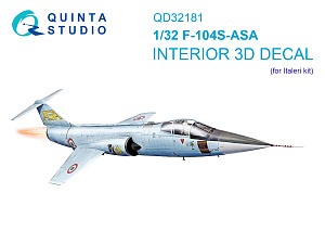 F-104S-ASA 3D-Printed & coloured Interior on decal paper (Italeri)