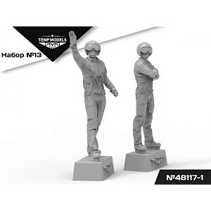 Figures (resin) 1/48 PIlots of the Russian Aerospace Forces (SVO) PSO SET No.13-1 (Temp Models)