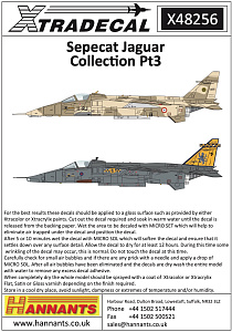 Decal 1/48 Sepecat Jaguar GR.1/GR.1A Part 3 (6) (Xtradecal)