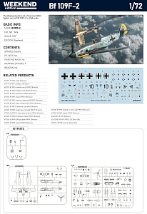 Model kit 1/72 Messerschmitt Bf-109F-2 (Weekend Edition) (Eduard kits)