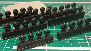 Additions (3D resin printing) 1/144 Chassis wheels under load for the An-225 model + Masks (Amigo Models) 