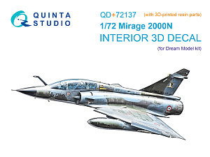 Mirage 2000N 3D-Printed & coloured Interior on decal paper (Dream Model) (with 3D-printed resin part)