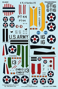 Decal 1/72 Multi-Aircraft Series #1 (Yellow Wings)