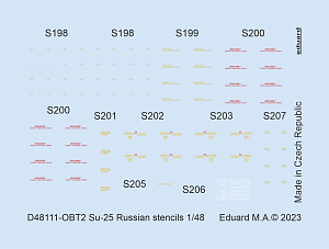 Decal 1/48 Su-25 Russian stencils (ZVE)