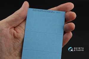 Riveting rectangles, rounded rectangles and ovals (rivet size 0.2 mm, gap 0.8 mm, suits 1/35-32), White color