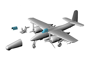 Model kit 1/72 Grumman F7F-3N Tigercat two seat night fighter (FLY)