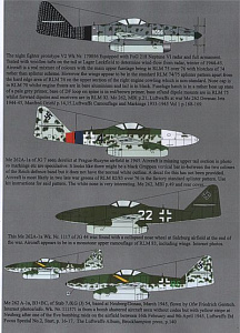 Decal 1/72 Messerschmitt Me-262A/Me-262B Collection (8) (Aims)