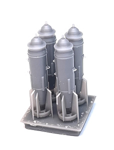 Additions (3D resin printing) 1/72 FAB-250M54 bombs (4pcs) (Mazhor Models)
