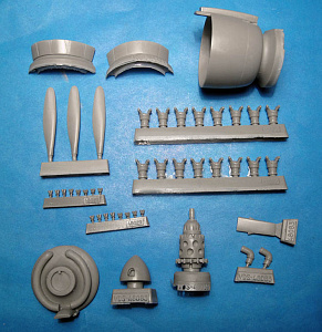 Additions (cast) 1/48 Reggiane Re.2002 Corrected Cowl, Engine and Propeller (ITA/TAM kit) (Vector) 